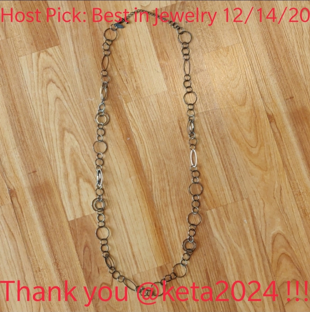 🎉Host Pick🎉 EUC gunmetal chain necklace